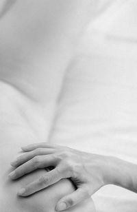 hand on breast